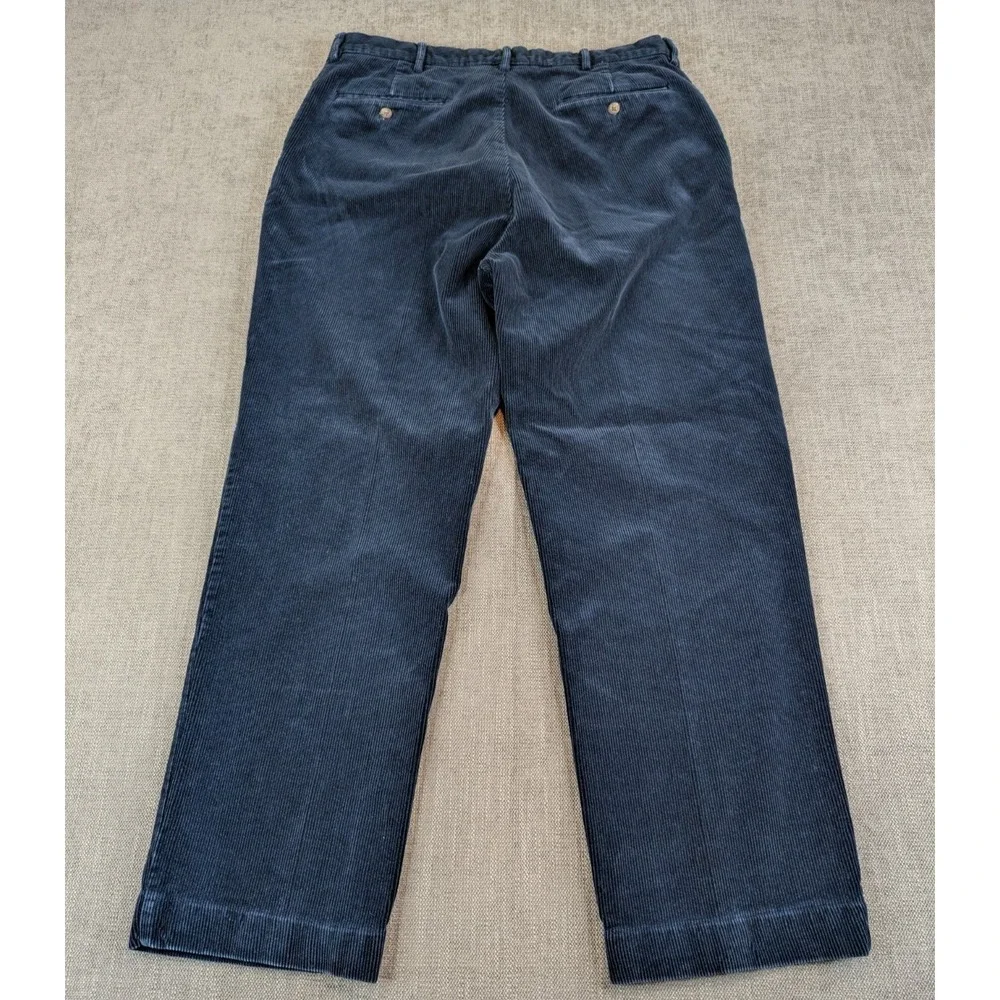 Polo Ralph Lauren Corduroy Pant Men 35x30 (34x29) Navy Straight Fit Cotton Chino